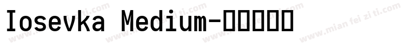 Iosevka Medium字体转换